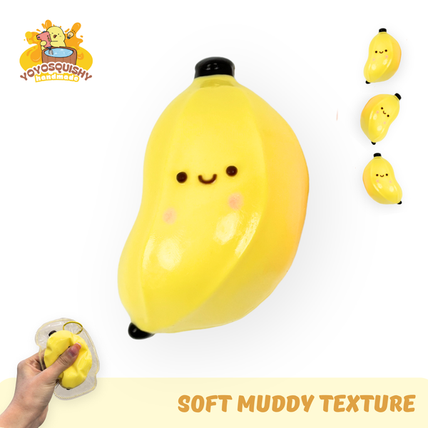 YOYOSQUISHY Banana Baby Soft Muddy Texture Taba Squishy Toy