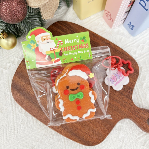 Christmas Hand-Painted Gingerbread Man Taba Squishy Toy