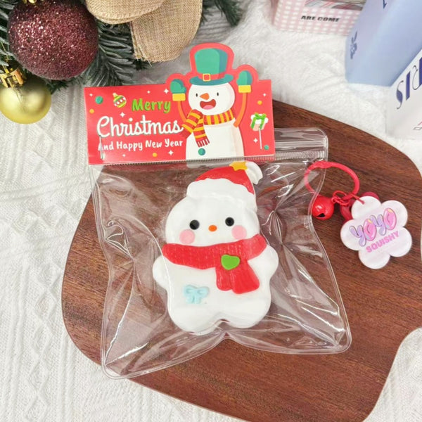 Christmas Hand-Painted Snowman Taba Squishy Toy