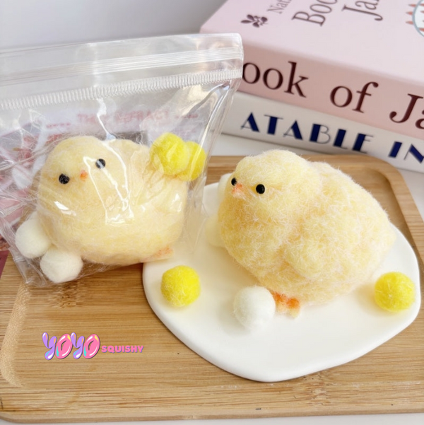 Chicken Taba Squishy Toy (Flocked and non-flocked)