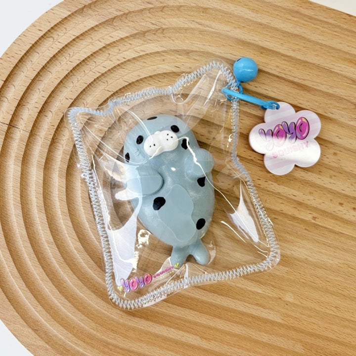 BLUE Cute Seal Taba Squishy Toy