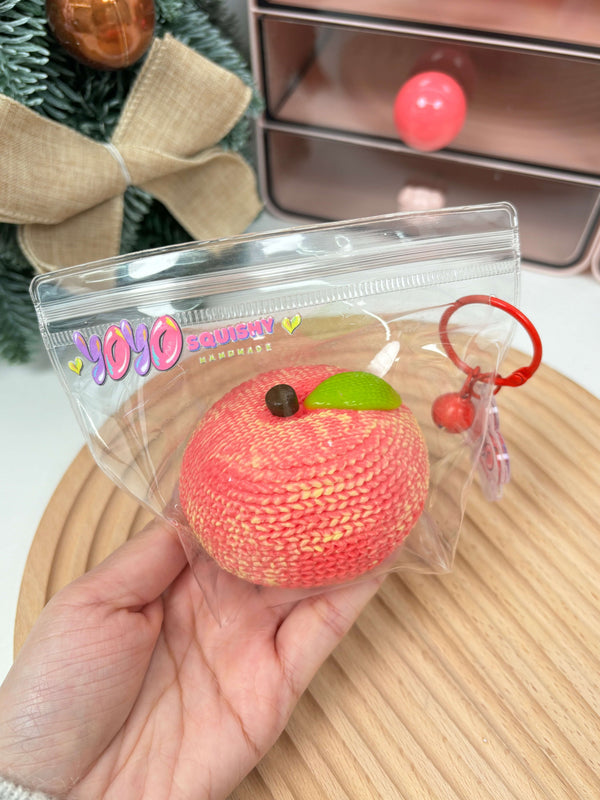 Knitted Apple Taba Squishy Toy