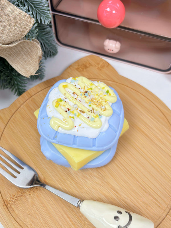 Sea Salt Butter Sandwich Toast Taba Squishy Toy