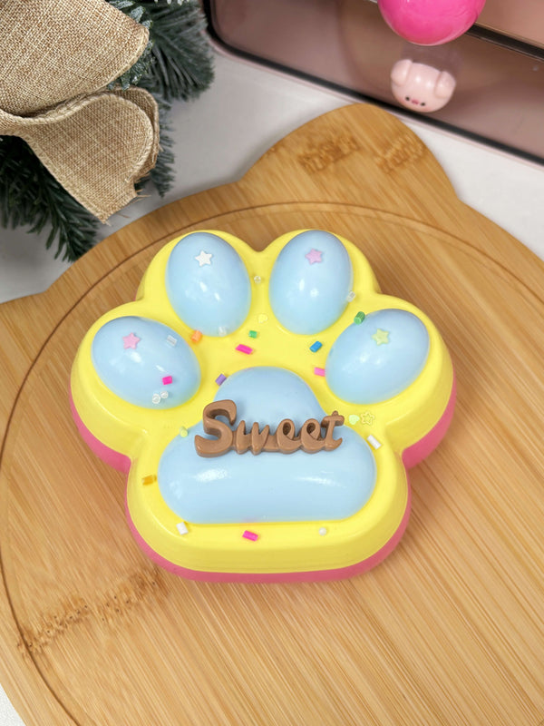 380g Colorful Huge Cat Paw Squishy Toy