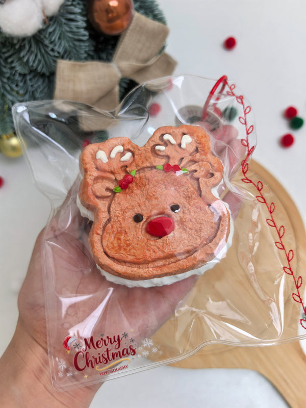 Christmas Reindeer Cookies Taba Squishy Toy