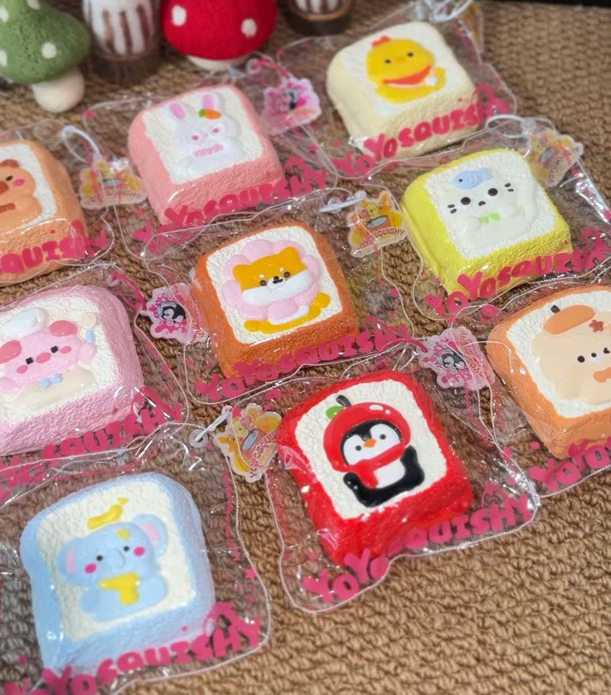 yoyosquishy トーストシリーズ コンプリート YOYOSQUISHY Animal Toast Series Blind Box 🐾🍞🎁 – yoyosquishy