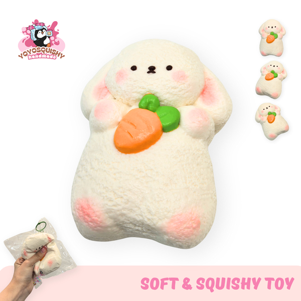 YOYOSQUISHY Hugging Bunny Soft Muddy Texture Taba Squishy Toy