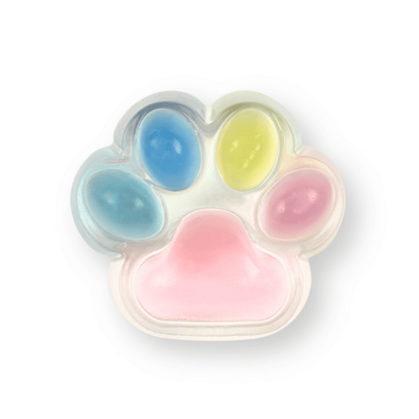 Clear Colorful Cat Paw Squishy Toy