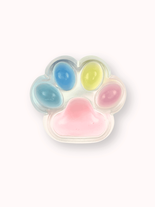 90g Clear Colorful Cat Paw Squishy Toy