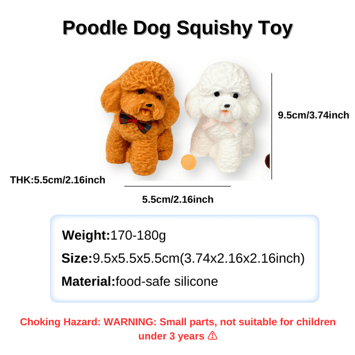 Poodle Dog Squishy Toy