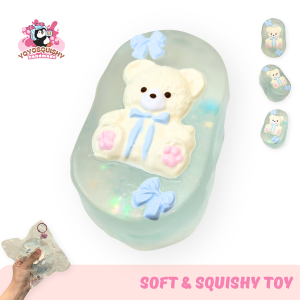 YOYOSQUISHY Bow Tie Bear Jelly Texture Taba Squishy Toy