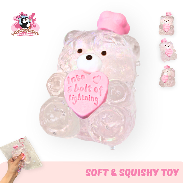 YOYOSQUISHY Clear Chef Bear Jelly Texture Taba Squishy Toy