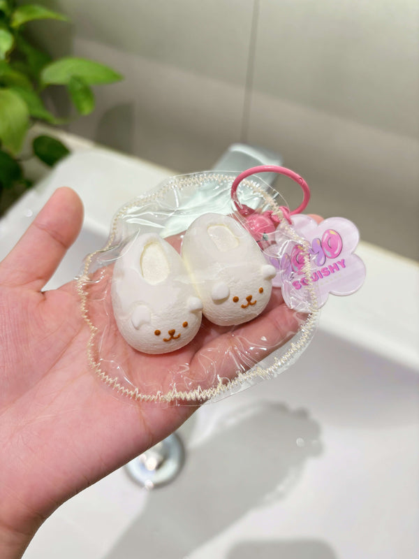 Mini Bear Slippers Taba Squishy Toy