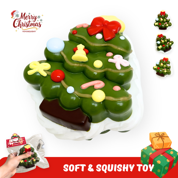 YOYOSQUISHY Christmas Tree Cookie Soft Muddy Texture Taba Squishy Toy