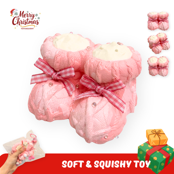 YOYOSQUISHY Pink Boots Soft Muddy Texture Taba Squishy Toy