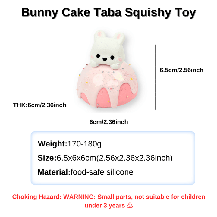 Bunny Cake Taba Squishy Toy