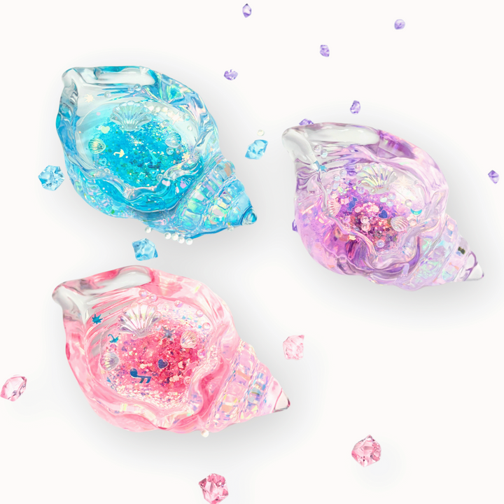 Clear Glitter Gel Seashell Squishy Toy