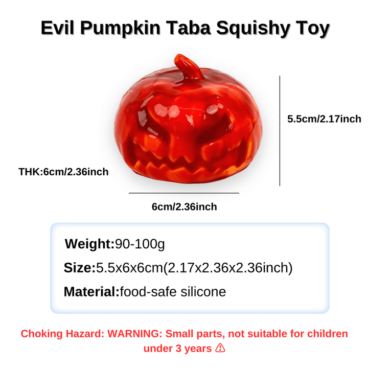 Evil Pumpkin Taba Squishy Toy