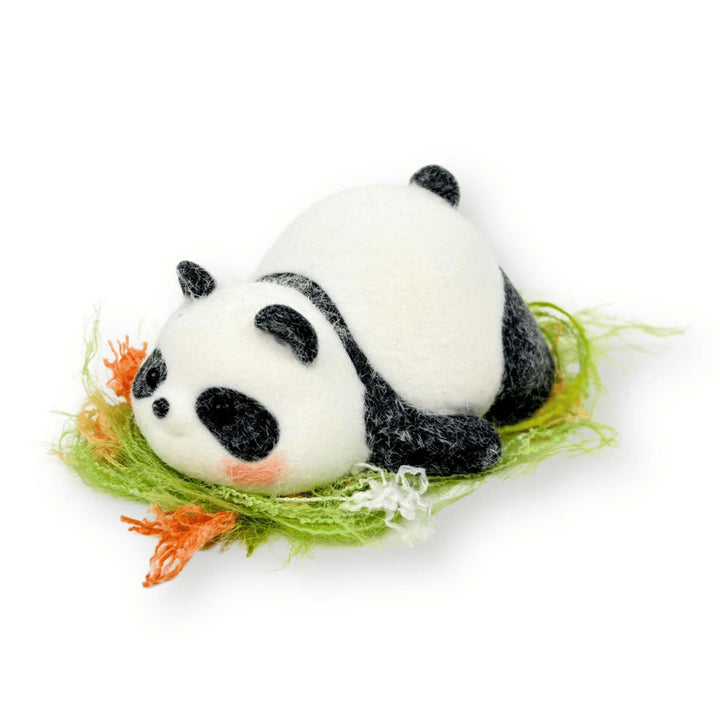 Flocked Panda Taba Squishy Toy