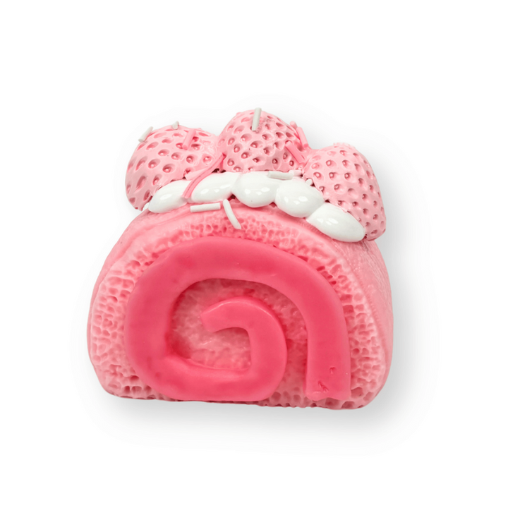 Strawberry Fruit Swiss Roll Taba Squishy Toy