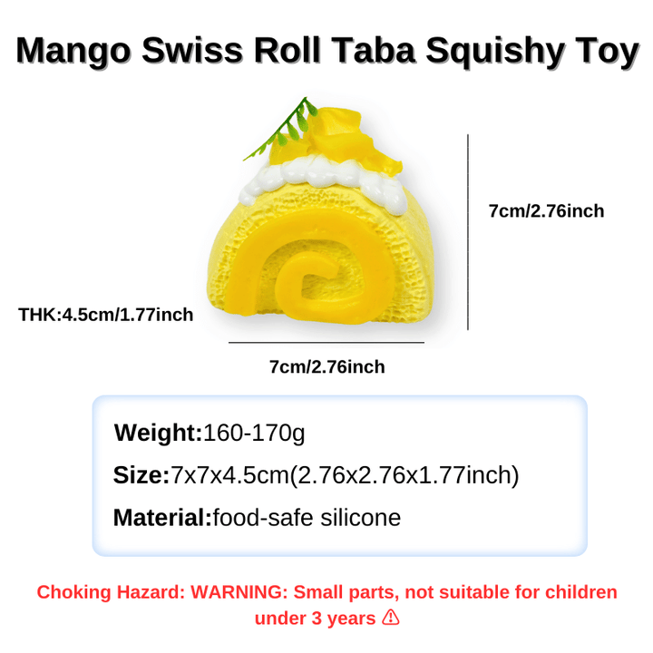 Mango Swiss Roll Taba Squishy Toy