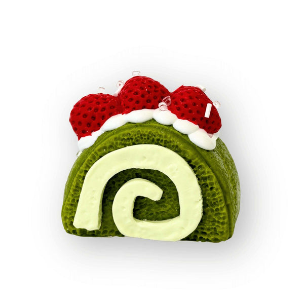 Matcha Strawberry Swiss Roll Taba Squishy