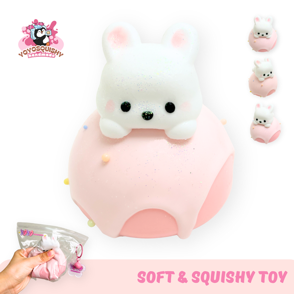 YOYOSQUISHY Bunny Cake Soft Muddy Texture Taba Squishy Toy