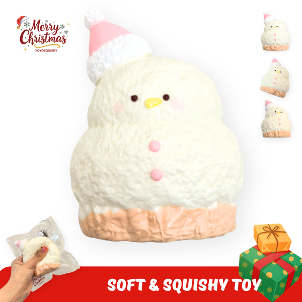 YOYOSQUISHY Christmas Snowman Soft Muddy Texture Taba Squishy Toy