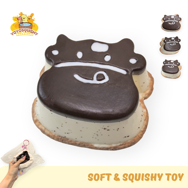 YOYOSQUISHY Chocolate Cow Pudding Frozen Butter Texture Taba Squishy Toy