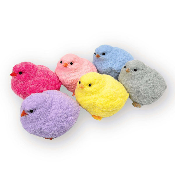 Flocked Colorful Chick Taba Squishy