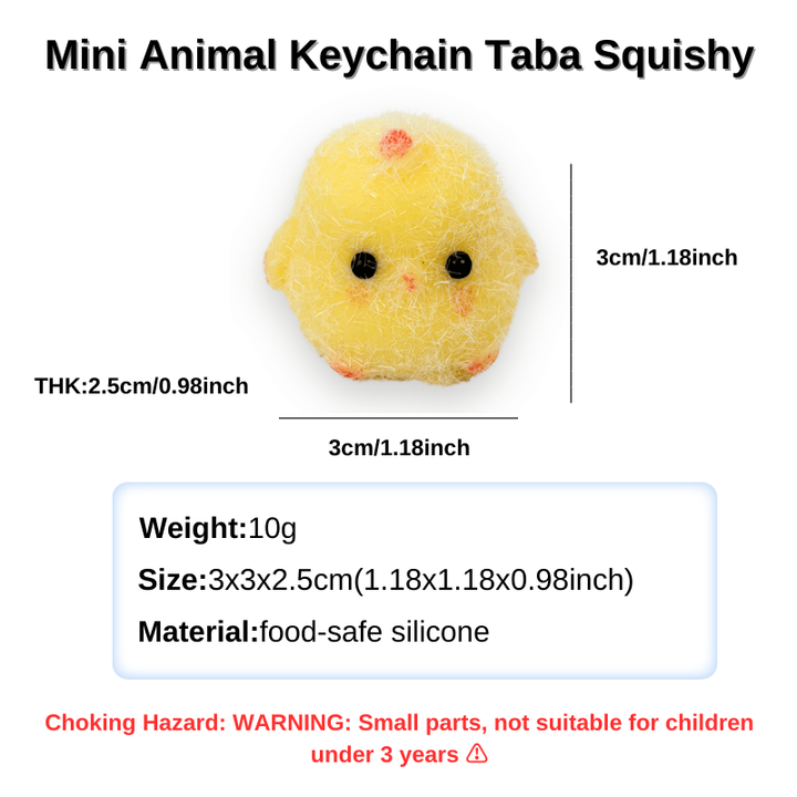 Mini Animal Keychain Taba Squishy