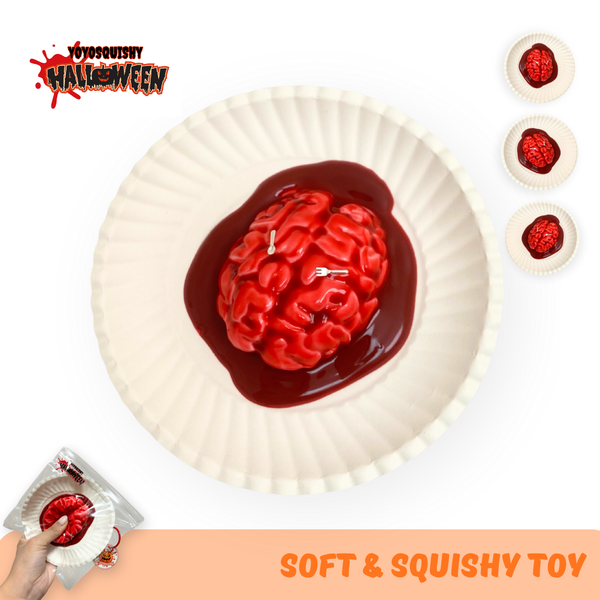 Halloween Bloody Brain Dessert Soft Muddy Texture Taba Squishy