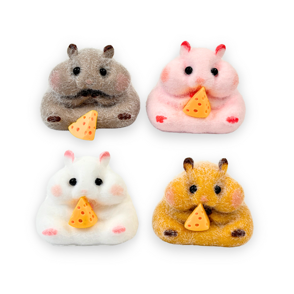 Flocked Hamster Taba Squishy Toy