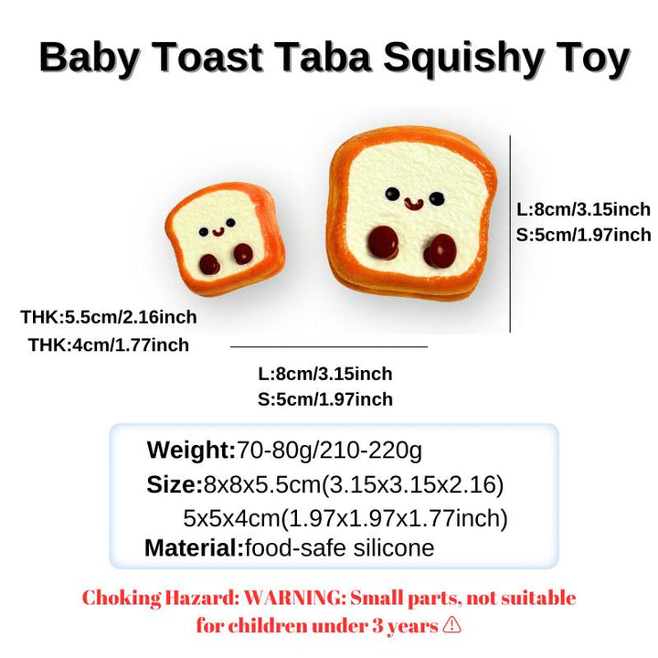 Baby Toast Taba Squishy Toy