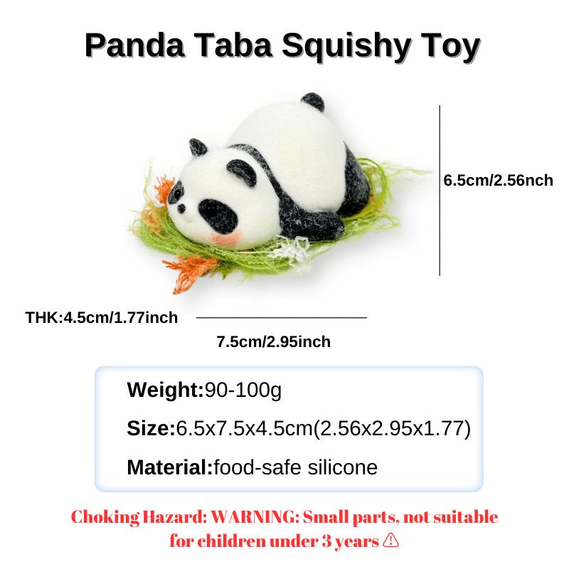 Flocked Panda Taba Squishy Toy – yoyosquishy