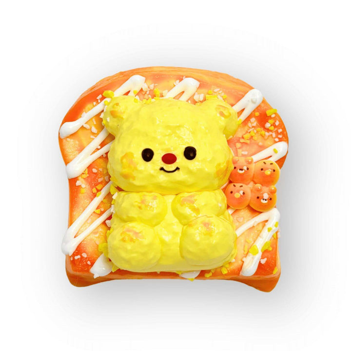 Butter Bear Toast Taba Squishy Toy